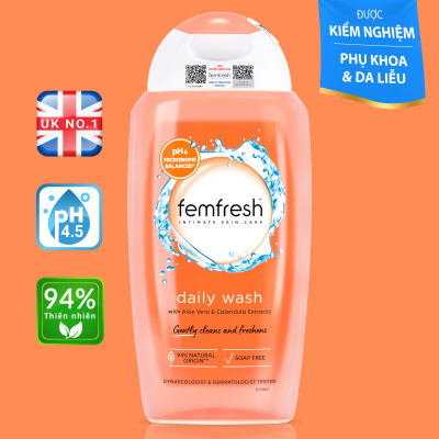 Dung dịch vệ sinh Anh Femfresh pure & fresh wash giúp làm sạch sẽ, thơm mát, ngăn ngừa viêm, ngứa, nấm phụ khoa - QuaTangMe Extaste