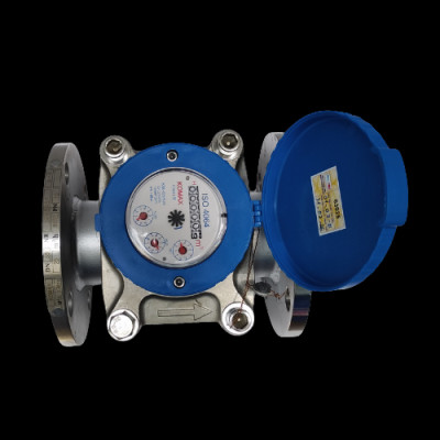 Đồng hồ nước Komax thân inox DN100 kèm tem giấy HIỆU CHUẨN đầy đủ, thường dùng cho các nhà máy, khu công nghiệp, cao ốc (thường dùng cho nước sạch, hóa chất, thực phẩm) - HÀNG CHÍNH HÃNG