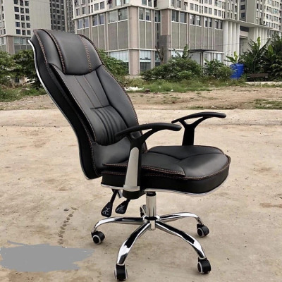 Ghế văn phòng lưng cao nệm dày ngã lưng CM4419-P Nội thất Capta Ghế làm việc tại nhà nệm bọc da PVC ngã lưng thư giãn tay nhựa chữ T chân xoay thép mạ chrome 