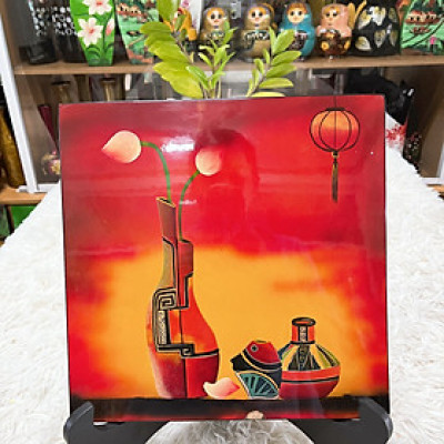 Tranh Sơn Mài Tĩnh vật Cao Cấp 30X30 cm