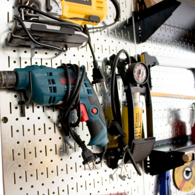 Bộ 5 móc nhỏ Pegboard bằng thép dày 1,6mm sơn tĩnh điện hiện đại - Phụ kiện cho bảng treo dụng cụ cơ khí 