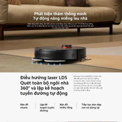 Robot Hút Bụi Lau Nhà 2in1 Xiaomi Robot Vacuum S20+ White | Lực hút mạnh 6000Pa | Hàng Chính Hãng