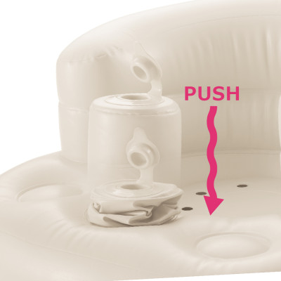 Ghế hơi tập ngồi Richell Nhật Bản cho bé từ 7 tháng tuổi không cần dụng cụ bơm | Baby