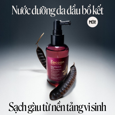 Nước dưỡng da đầu bồ kết Cocoon giảm gàu và chăm sóc da đầu nhạy cảm 140ml