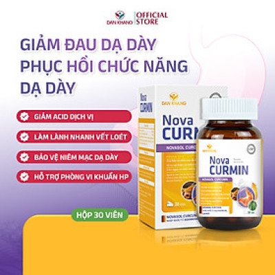 Combo 3 Hộp Viên Uống Tinh Chất Nghệ Hỗ Trợ Giảm Đau Dạ Dày Novacurmin Hộp 30v + 1 Hộp 20 Gói Uống Hỗ Trợ Giảm Đau Dạ Dày Novagel