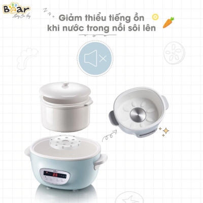 Nồi Nấu Cháo, Nấu Chậm 2,5L Bear SUBE003 - Hàng chính hãng