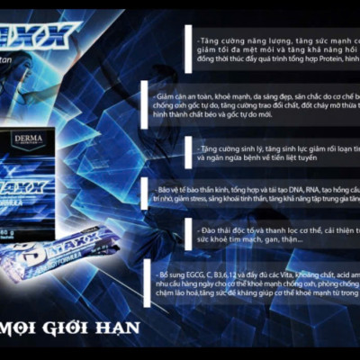 DMAXX thức uống bổ sung vitamin năng lượng có đường DAMODE 58 gói màu xanh mỗi gói 22gr