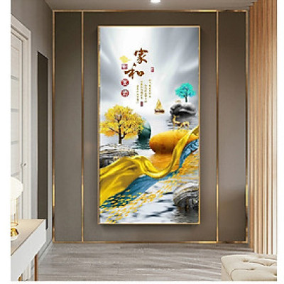 tranh dán tường , DECAN DÁN TƯỜNG, TRANG TRÍ NHÀ 3D PHONG VẠN PHÁT HƯƠU VÀNG THỊNH VƯỢNG,MAY MẮN,PHÁT TÀI PHÁT LỘC DC-0290