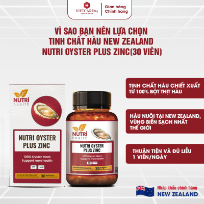 Viên Uống Tinh Chất Hàu New Zealand NUTRI OYSTER PLUS ZINC 30 Viên