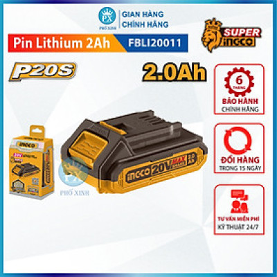 PIN INGCO 20V 2AH, 4AH, 5AH - PIN Lithium-Ion - FBLI20011 - FBLI2002 - FBLI20031 – combo FBCK1214 - FBCK1424 