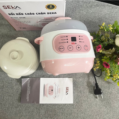 [Hàng chính hãng] Nồi Nấu Cháo Cho Bé SEKA GT68 - Nồi Hầm Cháo Chậm, Chưng Yến, Hầm Cách Thủy