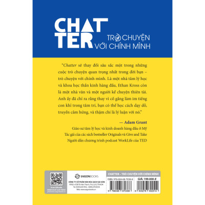 Chatter - Trò Chuyện Với Chính Mình- Tác giả Ethan Kross