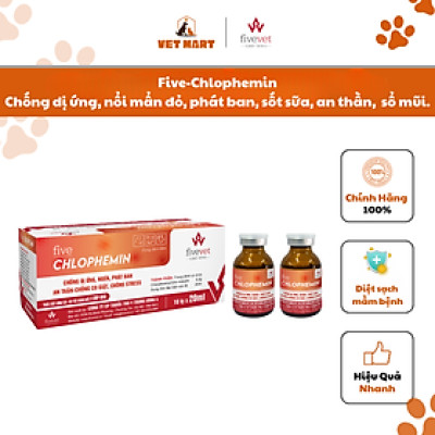 Five-Chlophemin giải pháp cho dị ứng, nổi mẩn đỏ, phát ban, sốt sữa, an thần, ngứa, sổ mũi.