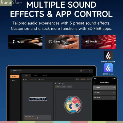 Edifier QS30 - Loa Máy Tính, Kết Nối Bluetooth V5.4 Và USB-A, Micro Tích Hợp, Công Suất 2,5W+2,5W, Hiệu Ứng Ánh Sáng - Hàng chính hãng