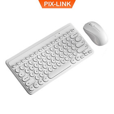 Bộ bàn phím và chuột không dây Pix-link K611, bộ bàn phím và chuột kute nhiều màu để lựa chọn - Hàng chính hãng/ Hàng nhập khẩu