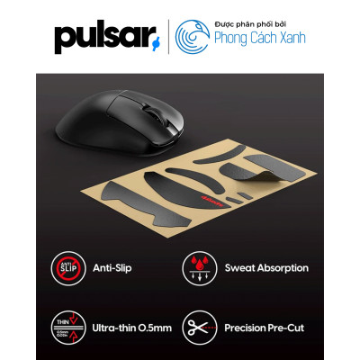 Miếng dán chống trượt Pulsar Supergrip - Grip Tape Precut for Xlite V3 / Xlite V4 Size Mini - Hàng Chính Hãng