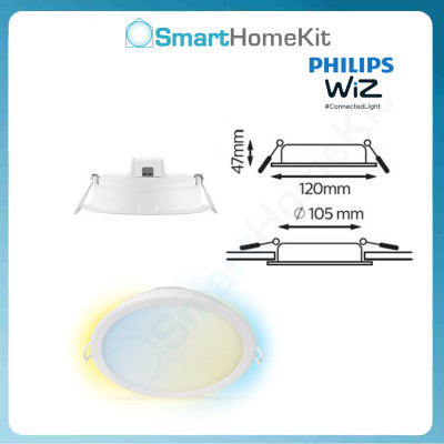 Đèn LED âm trần thông minh WiZ Tunable White Downlight 4/5/6 inch - Hàng chính hãng, Bảo hành 2 Năm