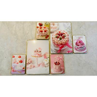 (ẢNH CHỤP THẬT)Tranh treo tường bánh kem 5 trang trí decor tiệm bánh kem kèm đinh