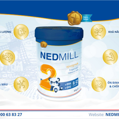 SẢN PHẨM DINH DƯỠNG NEDMILL STAGE 2 DÀNH CHO TRẺ TỪ 6-12 THÁNG TUỔI