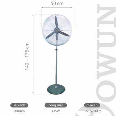 Quạt đứng công nghiệp Sowun SW 898 - Hàng chính hãng