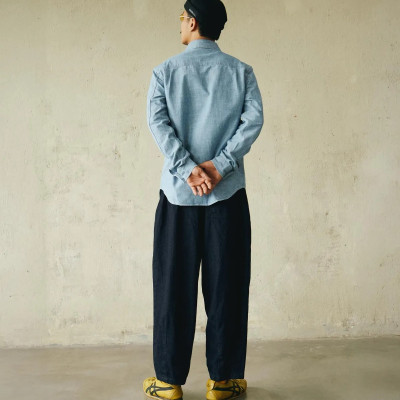 Áo sơ mi denim tay dài nam Form Fitted - RT 10S25DSH012 | ROUTINE CÀ MAU