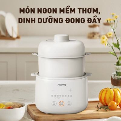 Nồi nấu chậm Joyoung JSC-107 - Dung tích 1L, Công suất 200W, Chữ tiếng Việt - Hàng chính hãng