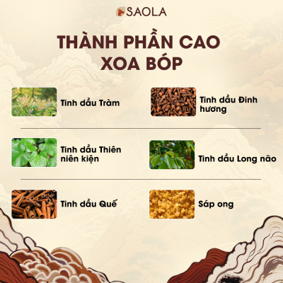Cao tinh dầu Sao la (Saola Essential Oil Balm) 11g - Hỗ trợ giảm đau lưng, nhức mỏi, đau khớp, giúp ngủ ngon. Sản phẩm sản xuất từ các loại dược liệu thiên nhiên - Hàng Chính Hãng
