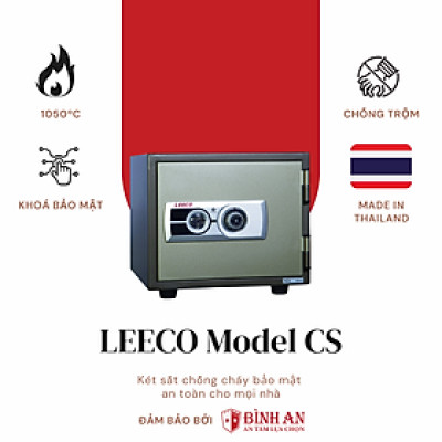 Két sắt Thái Lan LEECO CS Chống Cháy, Chống Trộm Cao Cấp Chịu Nhiệt Độ 1050 Độ C Trong 120 Phút Nặng 53kg, Cao 37cm Hàng Chính Hãng 