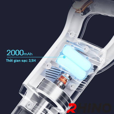 Máy hút bụi cầm tay Rhino VC101 mini gia đình tiện lợi - Hàng chính hãng