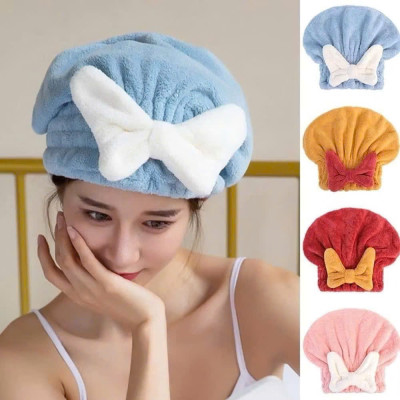 Mũ Ủ Khô Tóc Thấm Hút Tốt Đính Nơ Siêu Xinh T888 T6 - HÀNG CHÍNH HÃNG MINIIN