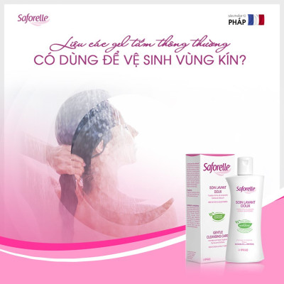Dung Dịch Vệ Sinh SAFORELLE Gentle Cleansing Care (100ml) + Tặng 1 Móc Khóa Nhựa 2 Mặt