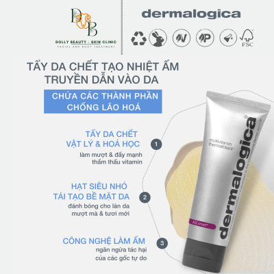 Tẩy da chết nhiệt học chống lão hoá da MULTIVITAMIN THERMAFOLIANT 75ml của Dermalogica - Dolly Beauty