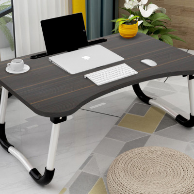 Bàn Học Gấp Gọn Có Khe Để Ipad - Đen