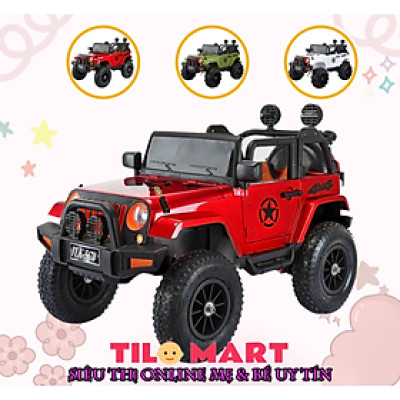Xe ô tô điện trẻ em, xe oto điện cho bé 2 chỗ ngồi TILO KIDS TLK-5678 kiểu dáng địa hình siêu ngầu, có điều khiển từ xa, bluetooth, chế độ nhún