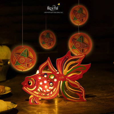 Lồng đèn Trung Thu Happy Kibu - Lồng đèn trang trí "Ký ức tuổi thơ" hình Cá (size lớn)
