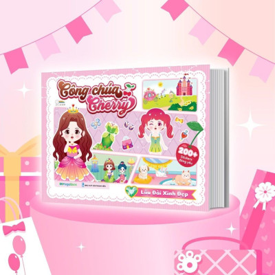 Sách - Công Chúa Cherry - Sách Bóc Dán Sticker Cho Bé Gái - Combo 5 Cuốn - Megabook