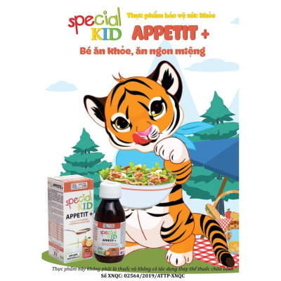 Siro Special Kid Appetit + - Hỗ trợ kích thích thèm ăn, giúp trẻ ăn ngon, tiêu hóa tốt - 125ml - Hàng Chính Hãng