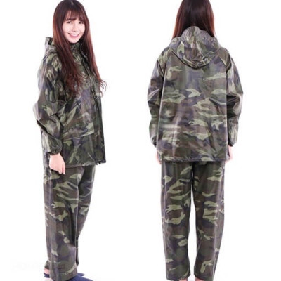 Áo mưa bộ cho nam và nữ , vải dù chống thấm nước - Bộ áo mưa  cao cấp màu rằn ri cho người lớn , kèm túi đựng sang trọng