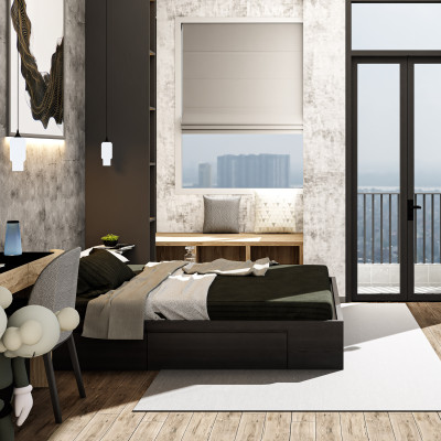 [Happy Home Furniture] OLA, Giường ngủ 3 ngăn kéo, GNG_097, GNG_098, GNG_099, GNG_100