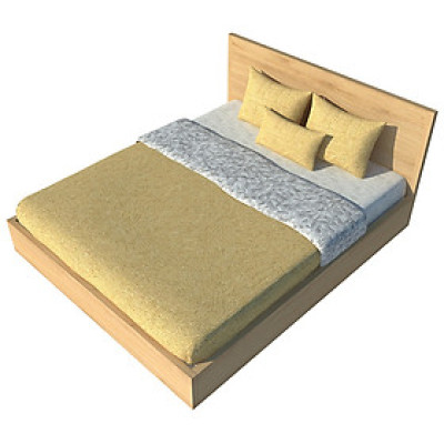 Giường ngủ cao cấp Tundo màu vàng sồi 160cm x 200cm