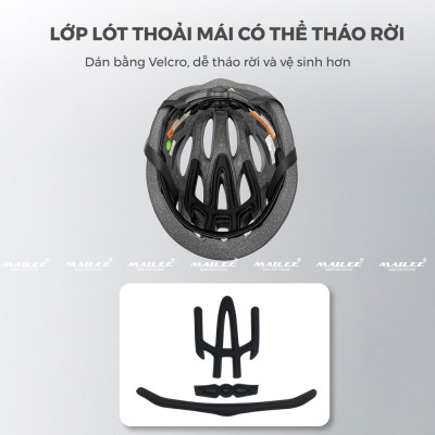 Mũ Bảo Hiểm Đạp Xe CYCLAMI HX-06K PRO với Kính Gió Từ Tính Nhựa ABS/PC cao cấp, lót EPS chống va đập, kính gió từ tính - Mai Lee