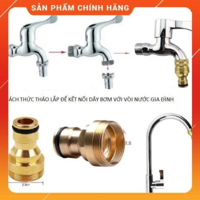 Vòi Xịt Rửa Xe️ Bộ dây vòi xịt nước rửa xe, tưới cây , tăng áp 3 lần, loại 15m 206701 đầu đồng,cút+ đai