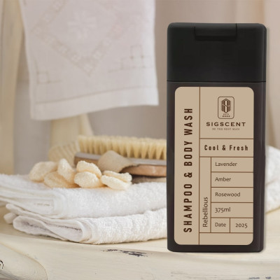 Sữa tắm dầu gội cho nam hương nước hoa 375ml Rebellious thương hiệu SIGSCENT