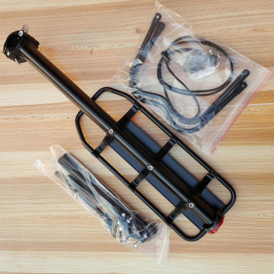 Ba ga xe đạp, gác baga xe đạp đa năng, chất liệu hợp kim nhôm bắt cốt yên chắc chắn. Phù hợp cho xe cỡ 24, 26, 27 inch