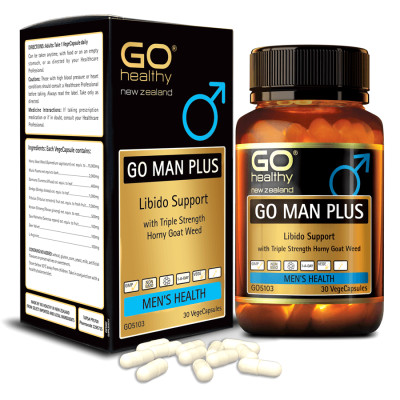 GO MAN PLUS 30 VIÊN - Viên uống tăng cường sinh lý nam, cải thiện và làm chậm quá trình mãn dục nam nhập khẩu chính hãng GO Healthy New Zealand