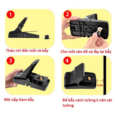 Bẫy Chuột Thông Minh Thế Hệ Mới Lò Xo Đàn Hồi Độ Nhạy Cao, Kẹp Bẫy Chuột Siêu Nhạy Siêu Hiệu Quả