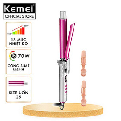 Máy uốn tóc cao cấp Kemei KM-2303 điều 13 mức nhiệt chỉnh nhiệt độ phù hợp với mọi loại tóc công suất mạnh mẽ - Hàng chính hãng