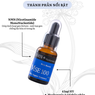 MSE100 Super Essence HY - Tinh chất phục hồi trẻ hóa da NMN+HY 30ml - Mōly Beauty