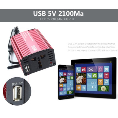 Bộ Chuyển Đổi Nguồn Điện DC 12V Sang AC 110V/220V 150W Cho Xe Ô Tô Cao Cấp -Hàng Nhập Khẩu