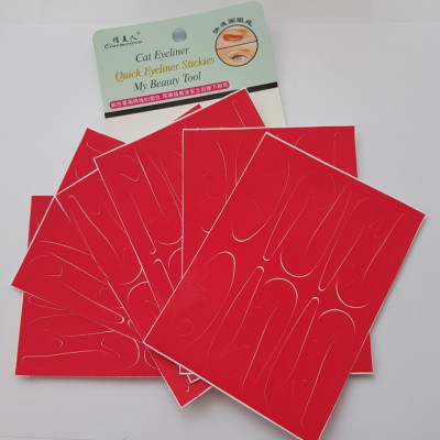 Sét 36 đôi miếng dán kẻ vẽ mắt mèo nhiều lần tiện lợi KM08 (6 tấm giấy mỗi tấm có 6 đôi miếng dán)